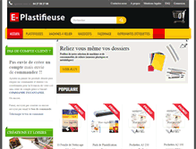 Tablet Screenshot of e-plastifieuse.com